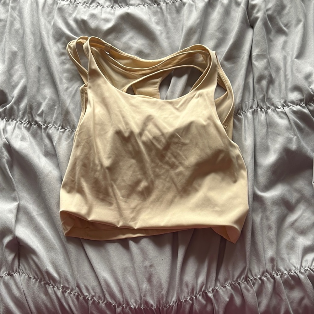 Beige workout top